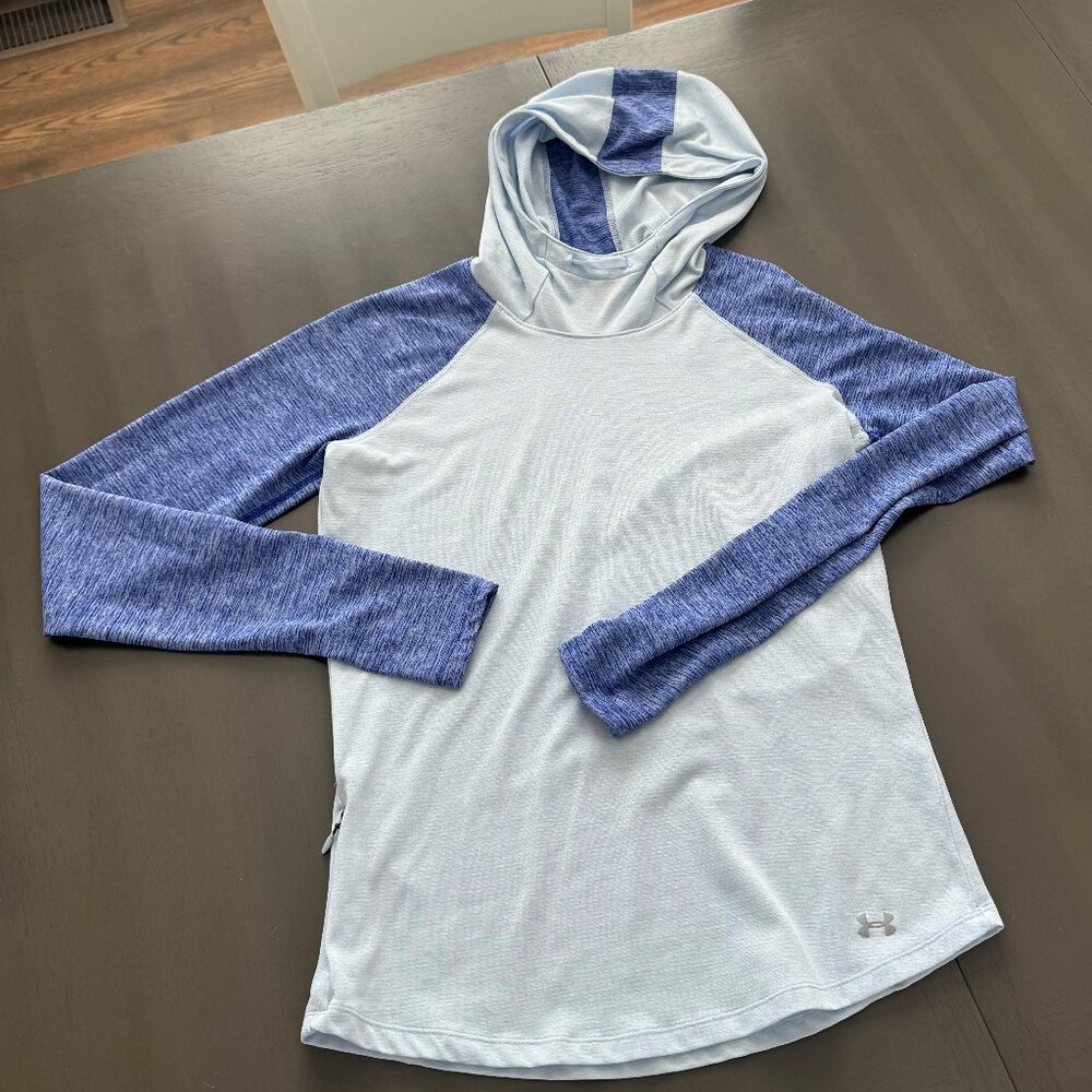 Blue Colorblock Under Armour Pullover with Hood